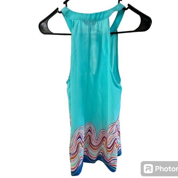 Lilly Pulitzer Silk Rohan Sleeveless Top. Shorely Blue. Women’s Small. - Picture 4 of 5